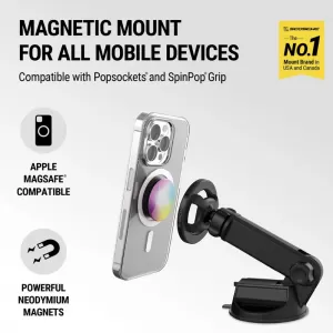 Magnetic Window Dash Mount With Interchangeable MagSafe Scosche SΜS2WDΑ-SΡ