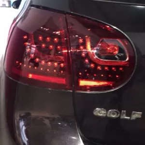 Tailights Set Suitable for VW Golf V (5) 03-08 LED Urban Style Cherry Red/Smoke Winjet-image-6325299