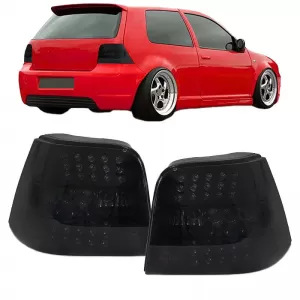 Tailights Set Suitable for VW Golf IV (4) 97-03 LED Smoke Winjet-image-6325326