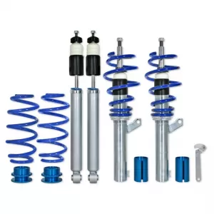 Coilover Kit Blueline suitable for VW Golf 5, 6, Scirocco, Audi A3 8P, Seat Leon 1P, Skoda Octavia 1Z