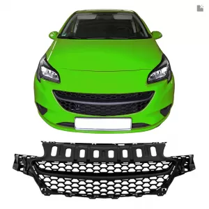 Front Grille suitable for Opel Corsa E 14-19 Honeycomb Mat Black 1pc-image-6325466