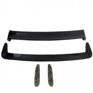 Trunk Spoiler suitable for BMW 3 E36 90-99 Sedan / Coupe M3 GT-Look XL with Spacers Glossy Black from ABS Plastic 4 Pcs-image-6325861