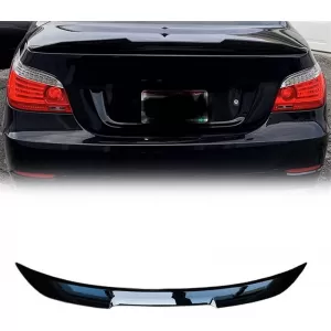 Trunk Spoiler suitable for BMW 5 E60 03-11 M4 Look Lipspoiler Glossy Black from ABS Plastic-image-6325888