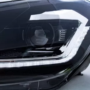 Headlights Set suitable for VW Golf VI (6) 08-12 DRL & LED Signal Dynamic Look Golf 7.5 Black/Silver Line H7 With Motor Carrier-image-6325992