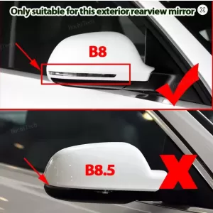 MIRROR COVERS SUITABLE FOR AUDI A4 B8 2008-2014 / AUDI A3 2008-2012 WITH TURN SIGNAL IN THE COVER-image-6326057