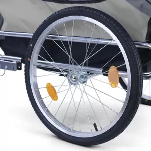 Bicycle trailer dog trailer foldable for pets up to 40kg grey-image-6326078