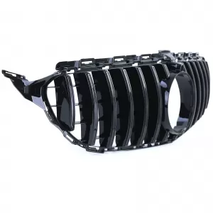 Sport grille glossy black fits for Mercedes C-Class W205 S205 2014-2018-image-6326121