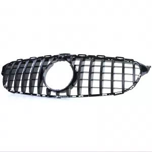 Sport grille glossy black fits for Mercedes C-Class W205 S205 2014-2018-image-6326122