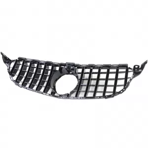 Sport grille glossy black fits for Mercedes C-Class W205 S205 2014-2018-image-6326125