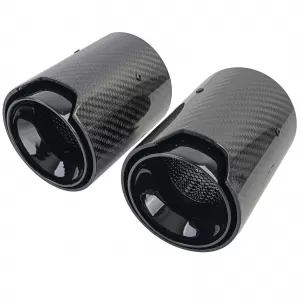 2x carbon exhaust tips tailpipes suitable for 1 Series BMW F20 F21 M135i M140i-image-6326160