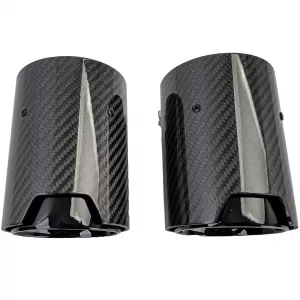 2x carbon exhaust tips tailpipes suitable for 1 Series BMW F20 F21 M135i M140i-image-6326161