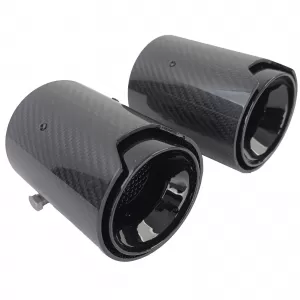 2x carbon exhaust tips tailpipes suitable for 1 Series BMW F20 F21 M135i M140i-image-6326162
