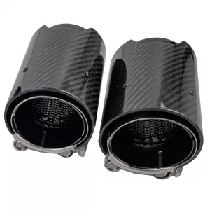 2x carbon exhaust tips tailpipes suitable for 1 Series BMW F20 F21 M135i M140i-image-6326164