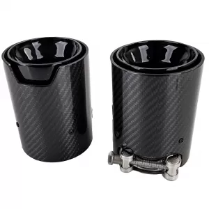 2x carbon exhaust tips tailpipes suitable for 1 Series BMW F20 F21 M135i M140i-image-6326166