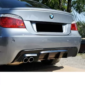 image-62-Ribbed Diffuser suitable for BMW E60 E61 / BMW E60 E61 black Piano Lacquer!
