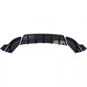 Rear diffuser extension with splitter gloss black for BMW X4 F26 2014-2018-image-6326203