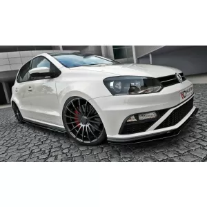 Front spoiler suitable for Volkswagen Polo 2014-2017 for GTI bumper-image-6326273