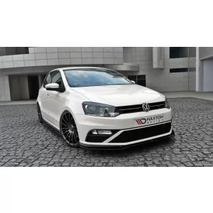 Front spoiler suitable for Volkswagen Polo 2014-2017 for GTI bumper-image-6326274