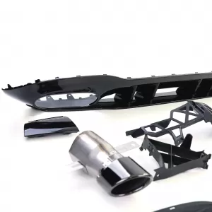 Rear diffuser Sport Type 2 with black tailpipes for Mercedes A-Class W177 from 18-image-6326480