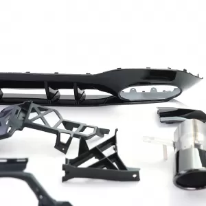 Rear diffuser Sport Type 2 with black tailpipes for Mercedes A-Class W177 from 18-image-6326481