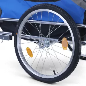 Bicycle trailer dog trailer foldable for pets up to 40kg Grey Blue-image-6326500