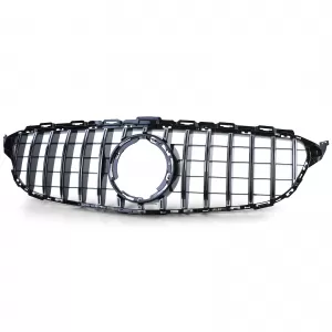 Sport grille black gloss chrome for Mercedes C-Class W205 S205 18-21-image-6326527