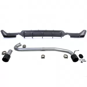 Rear diffuser carbon + tailpipe 440 look fits BMW F32 F33 F36 425 428 430-image-6326544