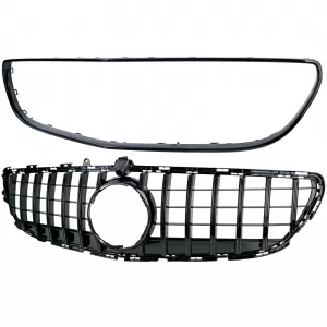 Sport grille black gloss fits Mercedes CLS C218 X218 Facelift 14-18-image-6326624