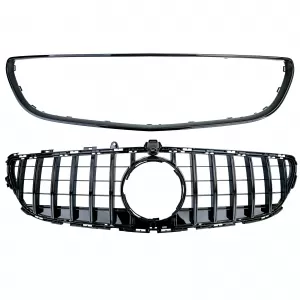 Sport grille black gloss fits Mercedes CLS C218 X218 Facelift 14-18-image-6326625