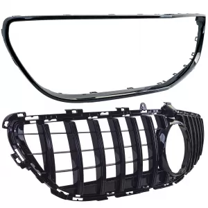 Sport grille black gloss fits Mercedes CLS C218 X218 Facelift 14-18-image-6326626