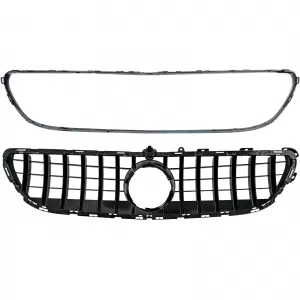 Sport grille black gloss fits Mercedes CLS C218 X218 Facelift 14-18-image-6326628