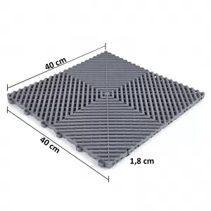 RAMROXX Performance floor tile garage floor Floor grey 40x40cm 6 pieces 0.96sqm-image-6326686