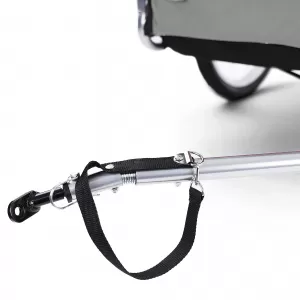 Bicycle trailer dog trailer foldable for pets grey black up to 40kg-image-6326699