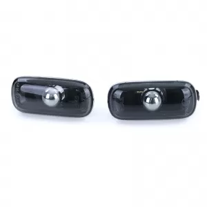 Clear glass side indicators smoke black pair for Audi A3 8P A4 8E B7 A6 4F C6-image-6326743