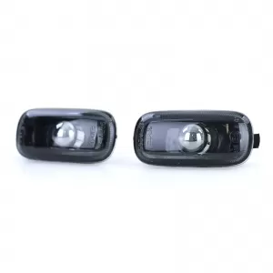 Clear glass side indicators smoke black pair for Audi A3 8P A4 8E B7 A6 4F C6-image-6326744