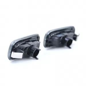Clear glass side indicators smoke black pair for Audi A3 8P A4 8E B7 A6 4F C6-image-6326748