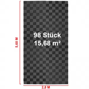 RAMROXX Performance Floor Tiles Garage Floor Floor 2.8mx5.6m Grey-image-6326778
