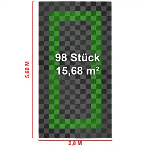 RAMROXX Performance Floor Tiles Garage Floor Floor 2.8mx5.6m Grey Light Green Set3-image-6326784