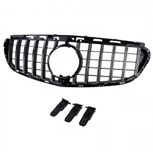 Sport grille black chrome fits for Mercedes E W212 S212 Facelift 13-16-image-6326813