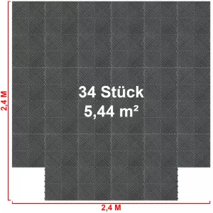 RAMROXX Performance Floor Tiles Garage Floor Floor Grey 34 pieces = 5.44m²-image-6326843