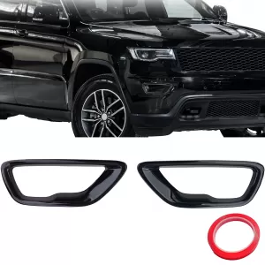 Fog light surrounds gloss black for Jeep Grand Cherokee WK2 18-20