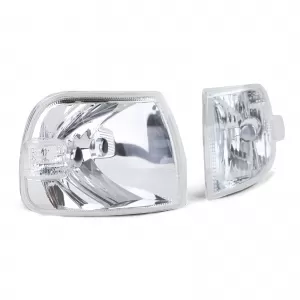 Clear glass front indicator turn signal set for VW Bus T4 GP Caravelle Multivan 1996-2003-image-6327032