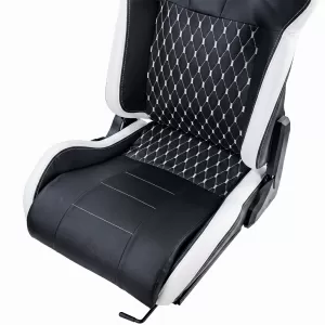 Sports seat Route Black White Sim Rig Racing Racing Simulator Gaming Seat-image-6327309
