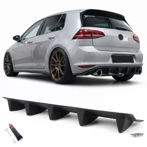 Universal Diffuser Attachment 5 Fins Black ABS Rear Add-on Tuning-image-6327392