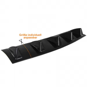 Universal Diffuser Attachment 5 Fins Black ABS Rear Add-on Tuning-image-6327398