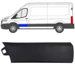 Fâșie de trim pentru bara de protecție ușă față stânga, potrivită pentru Ford Transit V363 2014-2019 L2 L3 L4