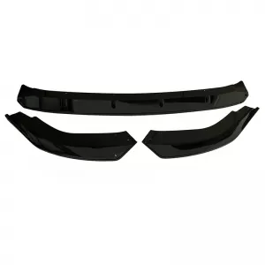 Front Spoiler suitable for VW Golf VIII (8) 21+ Standard Bumper Black Color From Abs Plastic 3 Pieces-image-6327697
