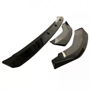 Front Spoiler suitable for VW Golf VIII (8) 21+ Standard Bumper Black Color From Abs Plastic 3 Pieces-image-6327699