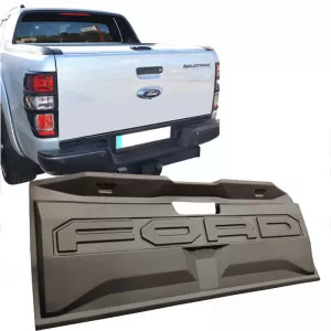Rear Truck Door Protector suitable for Ford Ranger 2015+ Big From Abs Plastic Black