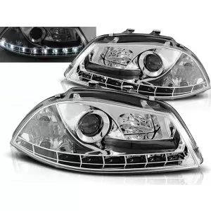 HEADLIGHTS DAYLIGHT CHROME fits SEAT IBIZA 6L 04.02-08